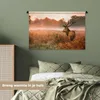 MuchoWow® Wandteppich Wandbehang Hirsche - Nebel - Herbst Produktbild-Vorschau 4