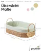 Hundebett aus Wasserhyazinthe 83 cm | Baumwolle Grün | Produktbild-Vorschau 2