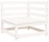 vidaXL Gartensofa mit Hocker 2-Sitzer Weiß Massivholz Produktbild-Vorschau 5