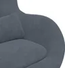 vidaXL Fauteuil oeuf gris foncé 63 x 73 x 90 cm velours Voir les images du produit 7