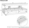 OKWISH Table Basse - Rectangulaire LED avec 2 Tiroirs et 2 Voir les images du produit 4
