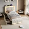 INONEFT Kinderbetten 90x200 mit 2 Schubladen, LED & USB-C – Produktbild-Vorschau 1