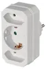 3-drożny adapter gniazda EMOS: 2x gniazdo Euro + 1x gniazdo Podgląd zdjęcia produktu 5