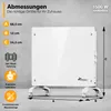 TRESKO® Elektroheizung Weiß 1500W Glaskonvektor Konvektor Produktbild-Vorschau 3