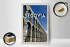 Holzschild Reise 12x18 cm Segovia Spain römische Aquädukte Produktbild-Vorschau 2
