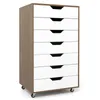 COSTWAY Rollcontainer mit 7 Schubladen, Aktenschrank mit Produktbild-Vorschau 1