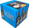 A cardboard box containing multiple bottles of Dirty Harry Lakritz Likör. Produktbild-Vorschau