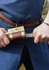 Mittelalter-Tunika Ailrik mit Bordüre, kurzarm, blau - Produktbild-Vorschau 5