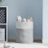 vidaXL Úložný kôš sivý a biely Ø38x46 cm bavlna Náhľad obrázku produktu 3