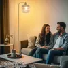 Retro stojaca lampa zo skla 170 cm stojaca lampa s nožným Náhľad obrázku produktu 8
