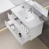100 cm Badmöbel-Set Unterschrank mit Mineralguss waschtisch Produktbild-Vorschau 2