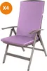 Coussin pour chaise 4 pcs Coussin 110x47x4cm violet clair Voir les images du produit 1