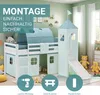 Homestyle4u Kinder Hochbett 90x200 Rutsche Vorhang Tunnel Produktbild-Vorschau 5