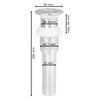A diagram of a sink drain assembly with dimensions. Produktbild-Vorschau