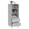 Highboard Betongrau 40x36x110 cm Holzwerkstoff Produktbild-Vorschau 4