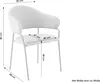 byLIVING Stuhl 2-er Set CURVE / Webstoffbezug in taupe, Produktbild-Vorschau 3