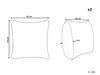 BELIANI Dekokissen 2er Set Rosa Stoffbezug 45 x 45 cm mit Produktbild-Vorschau 3