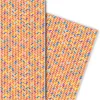 Frisches Geschenkpapier Set im modernem Zickzack, orange - Produktbild-Vorschau 2