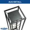 DanDiBo Weinregal Metall Schwarz Stehend Diamant 80 cm Produktbild-Vorschau 5