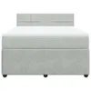 Boxspringbett mit Matratze Hellgrau 160x200 cm Samt Produktbild-Vorschau 4