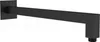 A black shower arm with a square wall plate and a threaded end for connection. Produktbild-Vorschau