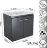 Paplinskimoebel Waschbecken mit Unterschrank Bilbao 60cm Produktbild-Vorschau 2