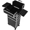 Kosmetikkoffer Trolley 70L Schwarz Silber Aluminium Make-up Produktbild-Vorschau 6