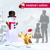 COSTWAY 180cm Nafukovací snehuliak a pes, vianočná Náhľad obrázku produktu 3