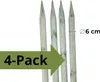 TIMBERMIK ⌀ 6cm 4-Pack Spitze Holzpalisaden Länge: 80 cm Produktbild-Vorschau 2