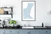 MuchoWow® Gerahmtes Poster Blau - Minimalismus - Abstrakt Produktbild-Vorschau 4