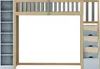 Sweiko Multifunktionales Hochbett 90x200cm mit Regalen, Produktbild-Vorschau 16