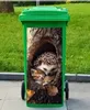 GKA Mülltonnenaufkleber Katze und Igel im Baumstamm Produktbild-Vorschau 3