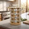 Relaxdays Gewürzkarussell, 16 Gewürzgläser, 360° drehbarer Produktbild-Vorschau 2