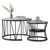 Fortuna Lai stolik kawowy 2 w 1 o wyglądzie marmuru zestaw Podgląd zdjęcia produktu 4