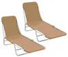 vidaXL Klappliegen 2 Stk. Stahl und Stoff Taupe Produktbild-Vorschau 8