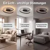Smart LED Deckenleuchte Schwarz Ø50cm, Deckenlampe mit APP Produktbild-Vorschau 4