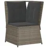 ZMH Garten-Ecksofa mit Kissen Grau Poly Rattan Produktbild-Vorschau 2