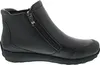 A black leather ankle boot with a side zipper. Anteprima dell’immagine prodotto