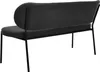 byLIVING Bank JERSEY / Webstoff dunkelgrau / Gestell Metall Produktbild-Vorschau 8