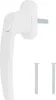 Premium Aluminium Fenstergriff verriegelbar  Druckknopf in Weiss - Stiftlaenge 45mm Produktbild-Vorschau