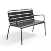 A black metal garden bench is shown against a white background. Produktbild-Vorschau