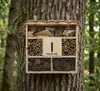 Insektenhotel aus Holz mit Flachdach, Tannenzapfen- und Produktbild-Vorschau 2