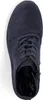 A top-down view of a dark blue suede boot. Anteprima dell’immagine prodotto