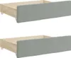 vidaXL Lit de jour extensible avec tiroirs gris clair Voir les images du produit 10