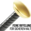 Close-up of a nail with text overlay. Produktbild-Vorschau