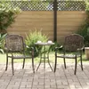 vidaXL záhradné kreslo 2 ks bronz 55 x 56,5 x 91cm hliník Náhľad obrázku produktu 2