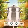 Parný odšťavovač AREBOS, 15 l, tlakový hrniec, nerezová Náhľad obrázku produktu 11