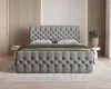 Chesterfield Boxspringbett, Kontinentalbett aus Samt, Produktbild-Vorschau 2