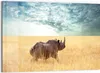 DEQORI Glasbild Echtglas 90x60 cm 'Goldene Wildnis' Produktbild-Vorschau 1