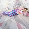 Meerjungfrau Decke Schwanz Kuscheldecke Kinder Mädchen Lila Produktbild-Vorschau 12